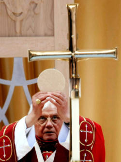 Image of The Holy Father will preside at two liturgies on Holy Thursday, April 9. At 9:30 a.m. he will celebrate the Chrism Mass in St. Peter's Basilica, and at 5:30 p.m. he will celebrate the Mass of the Lord's Supper. This liturgy will mark the Easter Triduum of the Lord's Passion and Resurrection.